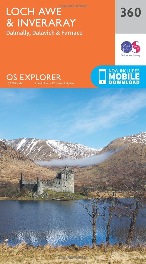 Loch Awe  Inveraray Map  Dalmally Dalavich  Furnace   by Ordnance Survey