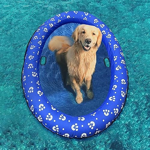 Vercico Flotador inflable para piscina para perros, flotadores para piscina, flotadores de piscina para perros pequeños, medianos y grandes, a
