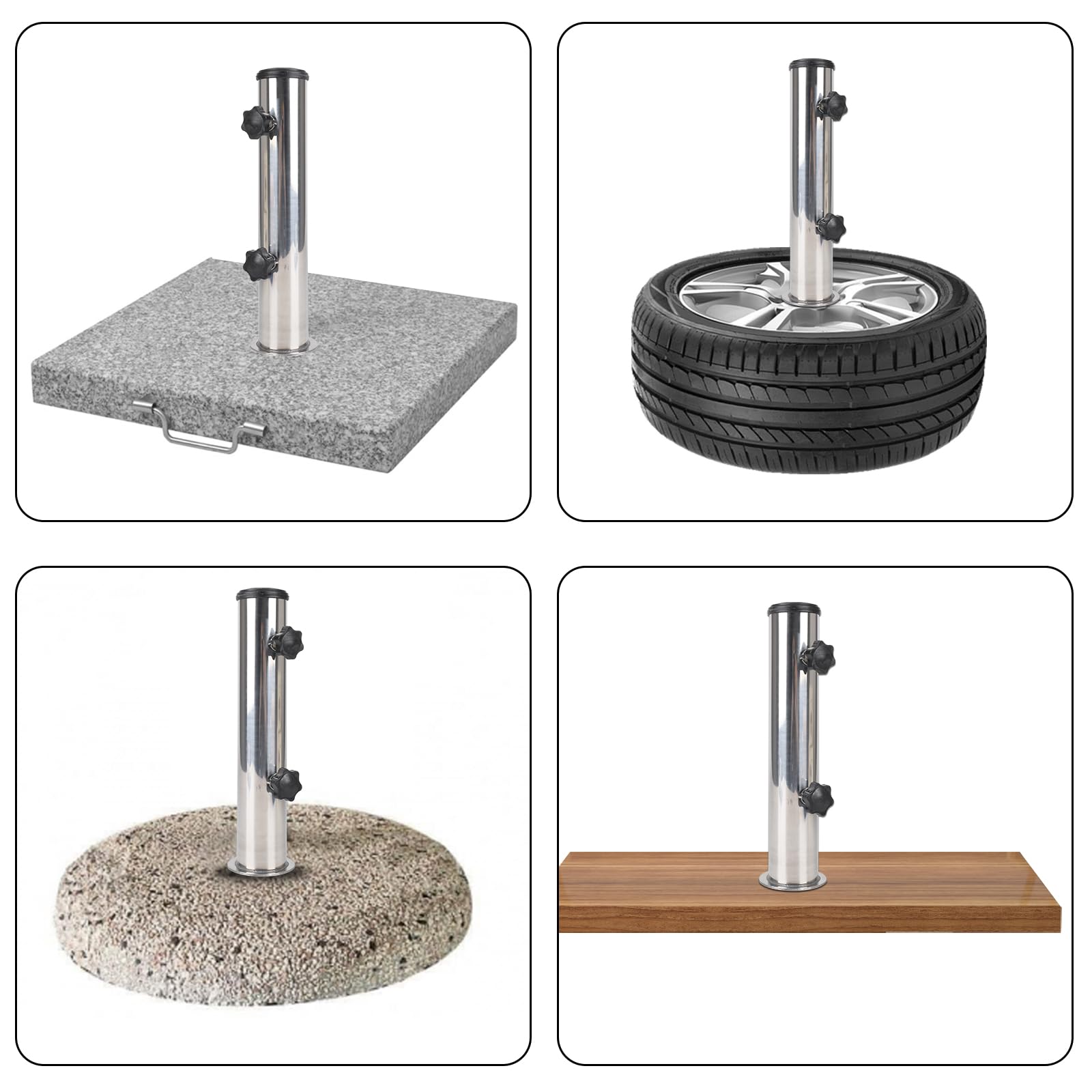 Support pour parasol de terrasse, support pour parasol de balcon, pied