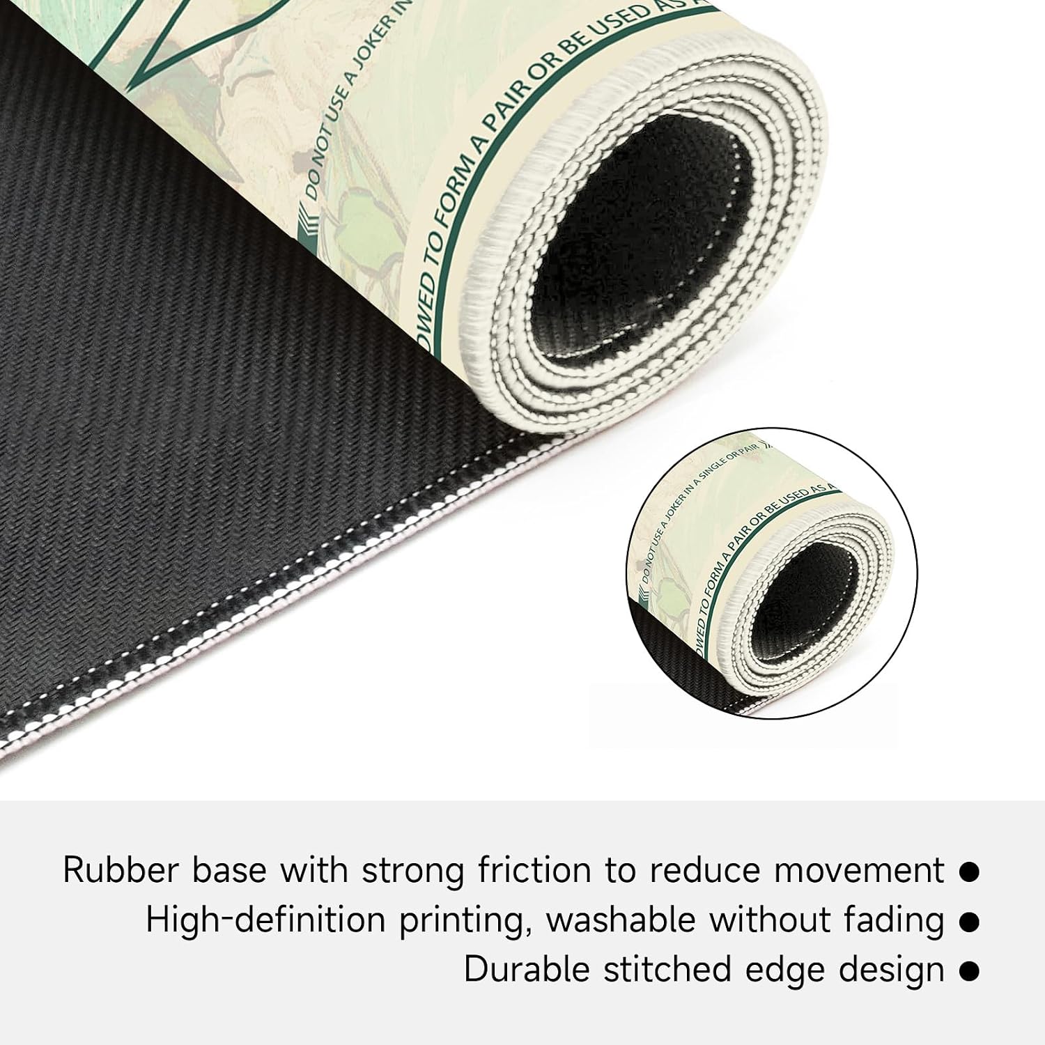 Rolled Shipping Mahjong Mat 31.5 Inch for Table, Mahjong Gifts for Women image 3