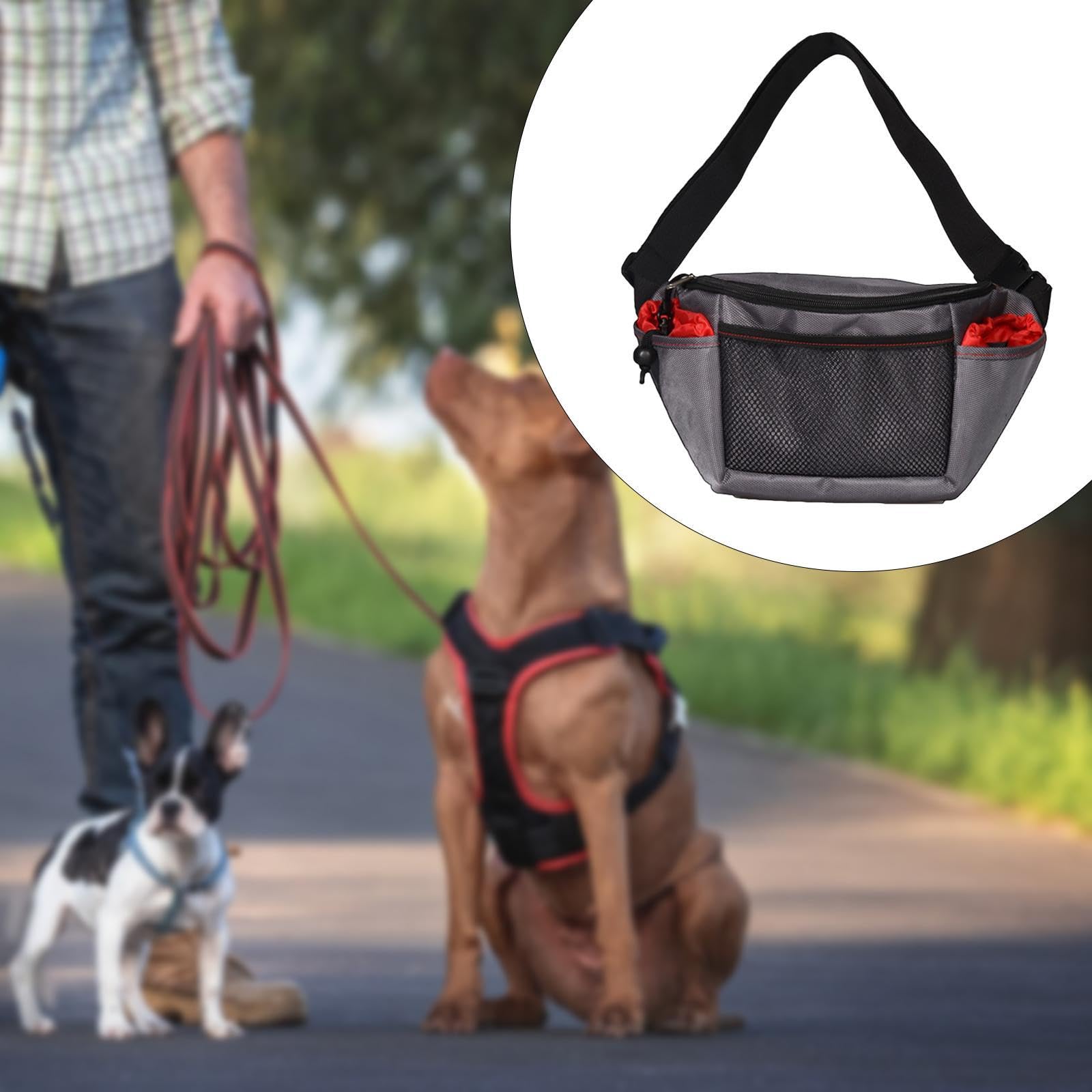 jojomis Pochette à friandises réglable pour chiens de petite, moyenne et grande taille – Sac de dressage mains libres avec poche spacieuse pour promener les jouets et les friandises