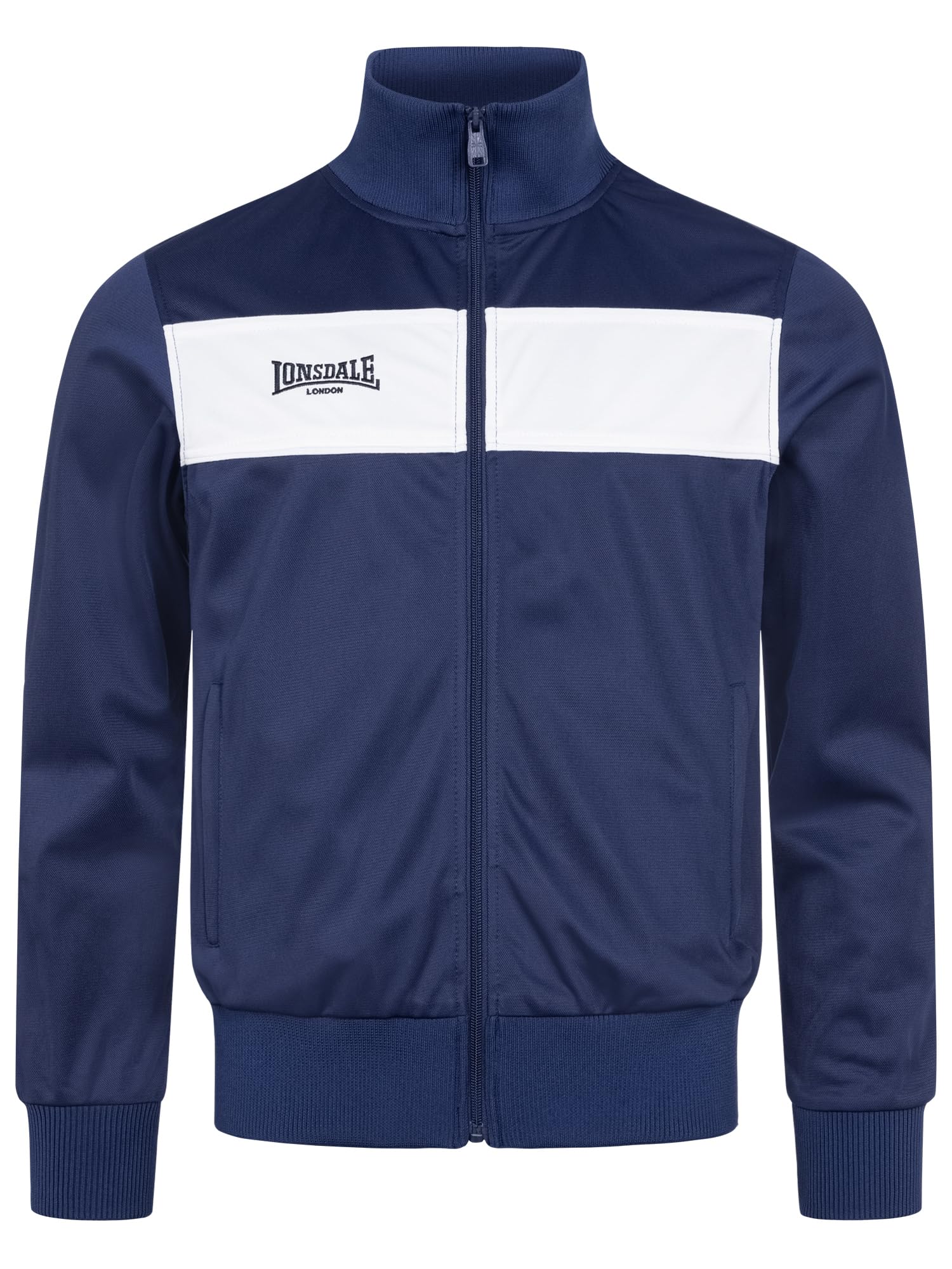 Lonsdale Herren-Trainingsjacke mit Reißverschluss, leichte Polyester-Jacke