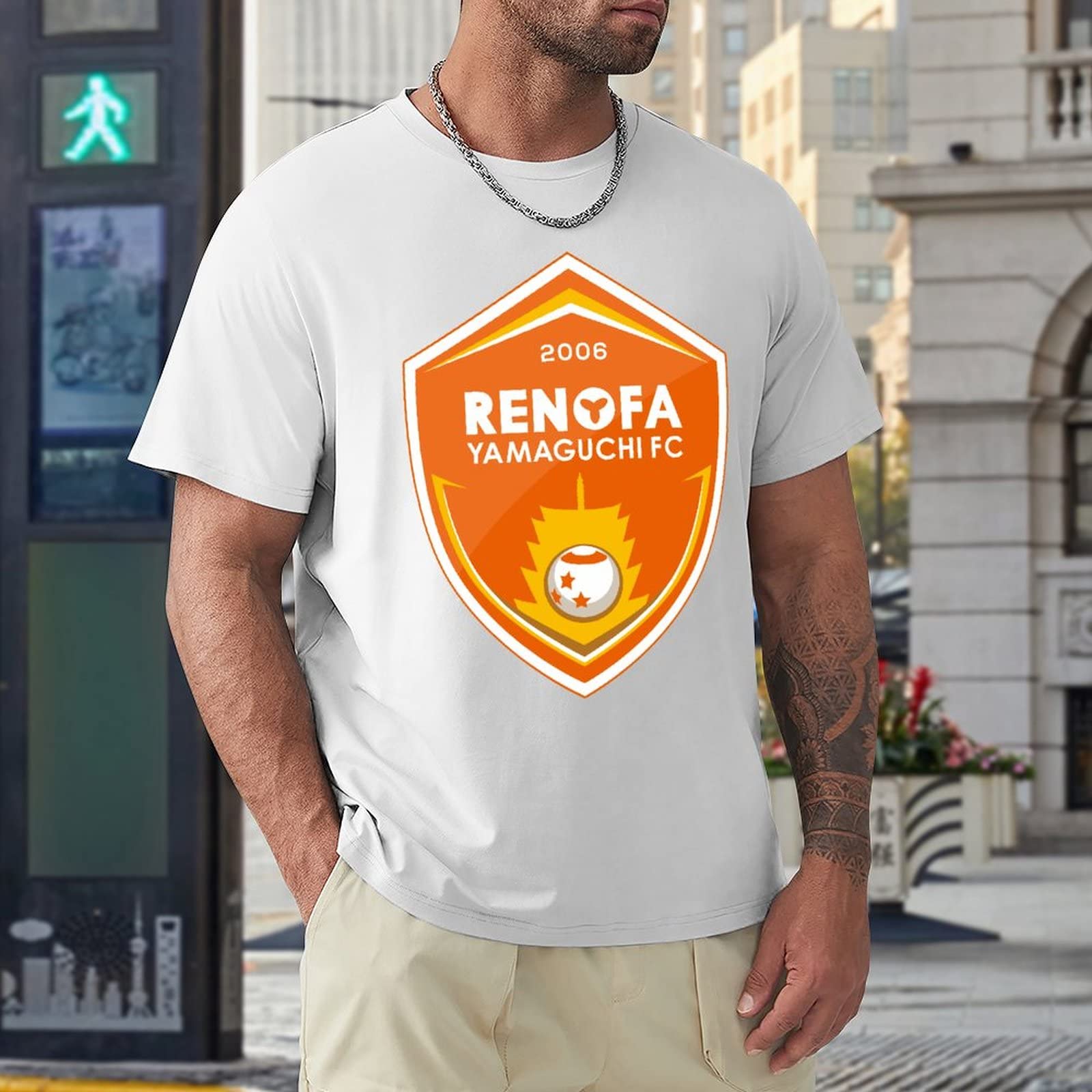 Amazon.co.jp: レノファ山口FC Tシャツ メンズ 半袖 コットン