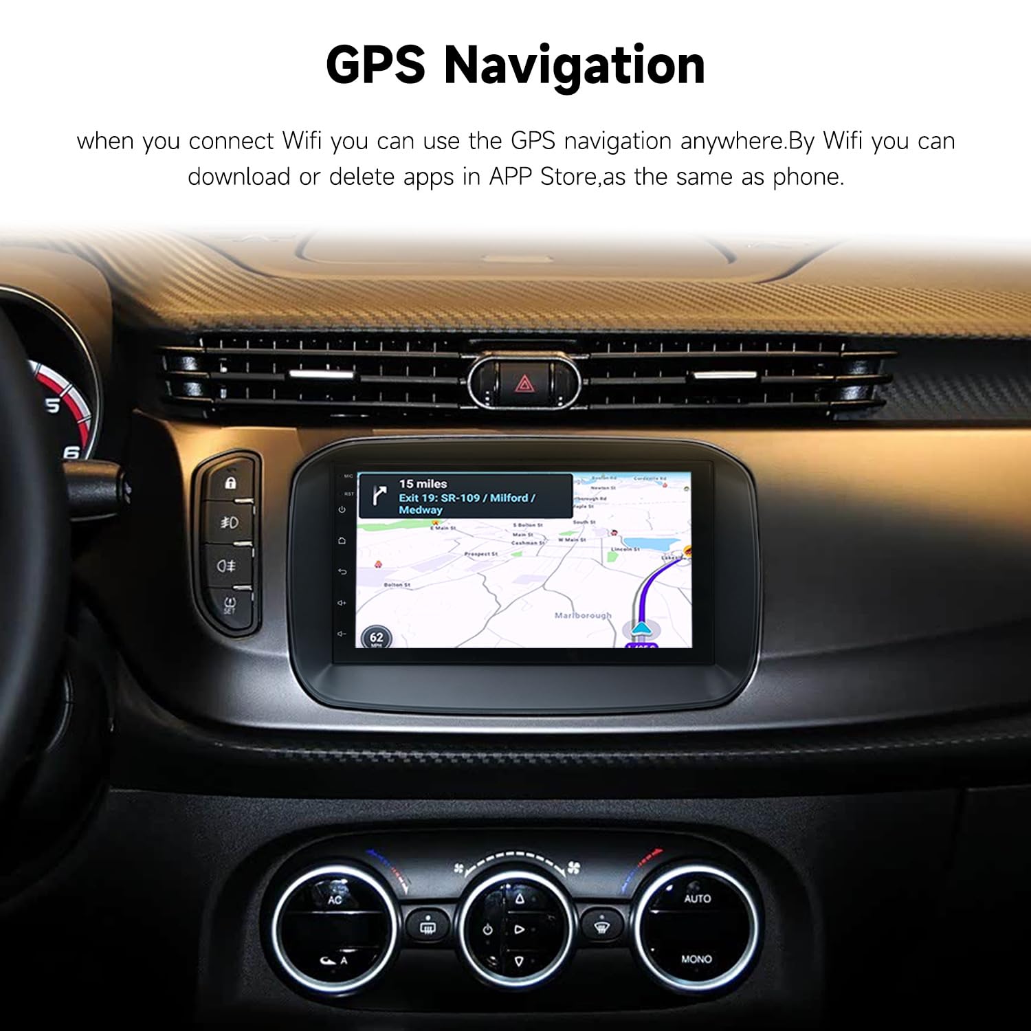 Autoradio Custom Fit per Alfa Romeo Giulietta 2015–2020 con CarPlay e Android Auto | Schermo Touch HD 2DIN | Navigatore GPS | Bluetooth | USB | Retrofit Plug & Play | Compatibile comandi al volante
