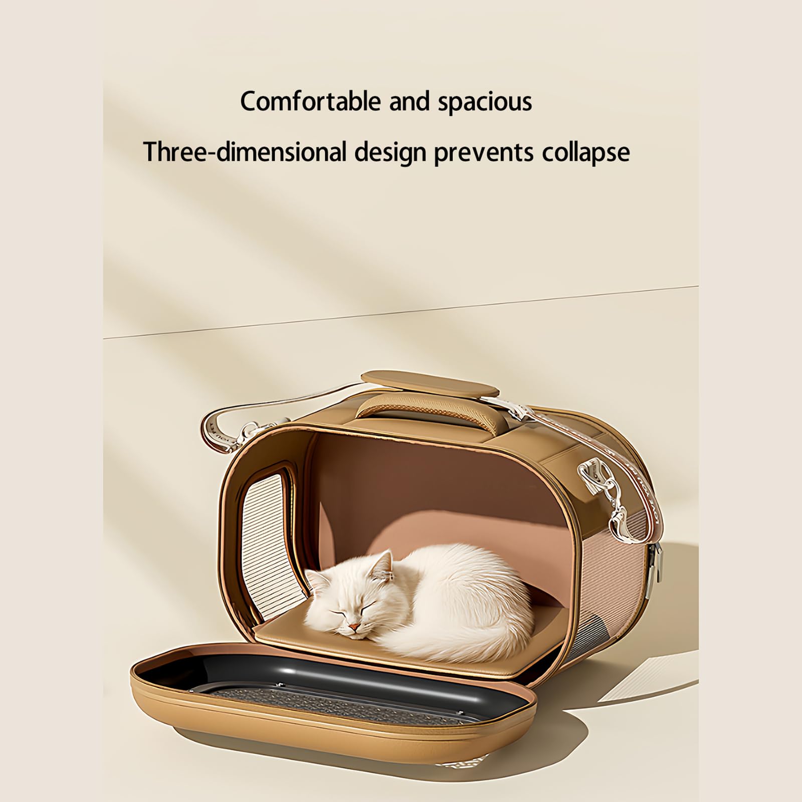 TransportíN con Ruedas para Gatos. Cuenta con Un DiseñO Plegable, Puertas Dobles, Almohadilla Y Ruedas, Lo Que Lo Hace Ideal para Acampar Y para Visitas Al Veterinario.