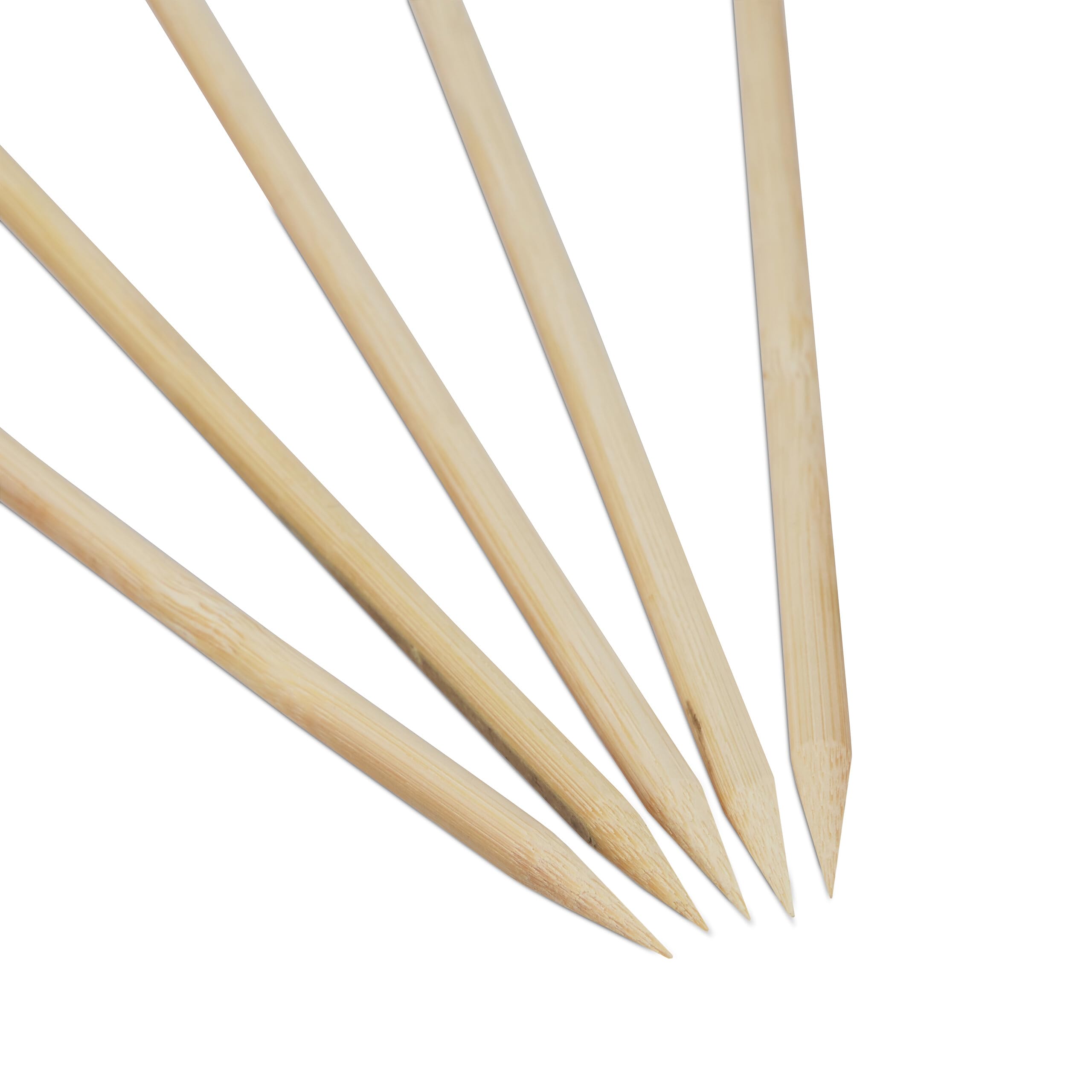 Relaxdays Spiedini in Legno, Set 500 Spiedi da 40 cm per Salsicce, Griglia e Barbecue, Attrezzo BBQ, bambù, Naturale