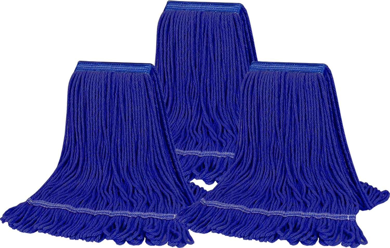 Heavy Duty Commercial Mop Replacement Head , Looped End String Wet Refill Mop Head for Commercial Industrial Grade Floor Cleaning
