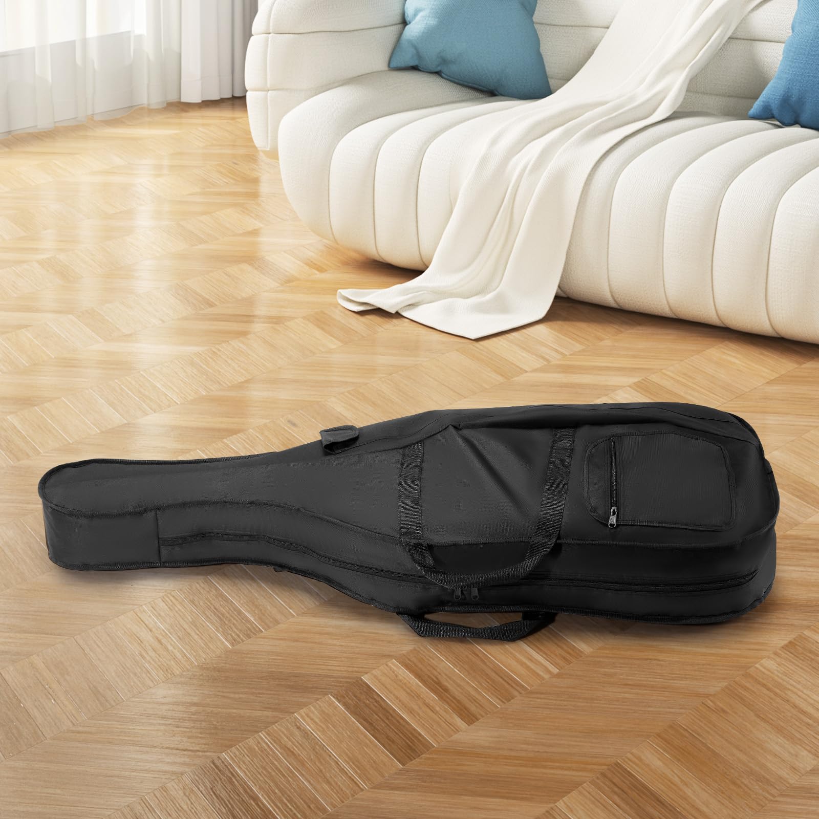 VEVOR Custodia per Violoncello 4/4 Dimensione Completa, Impermeabile Leggera Portatile in Nylon, con Maniglia Rinforzata, Doppie Tracolle, Antigraffio, Professionale a Forma di Violoncello Nero