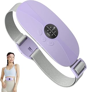 Protable Heating Pad for Period Cramps,Cordless Menstrual Heating Pad with 3 Heat Levels and 3 Vibration Massage Modes, for Period Pain,Best Gifts for Her, Women and Girl (Purple)