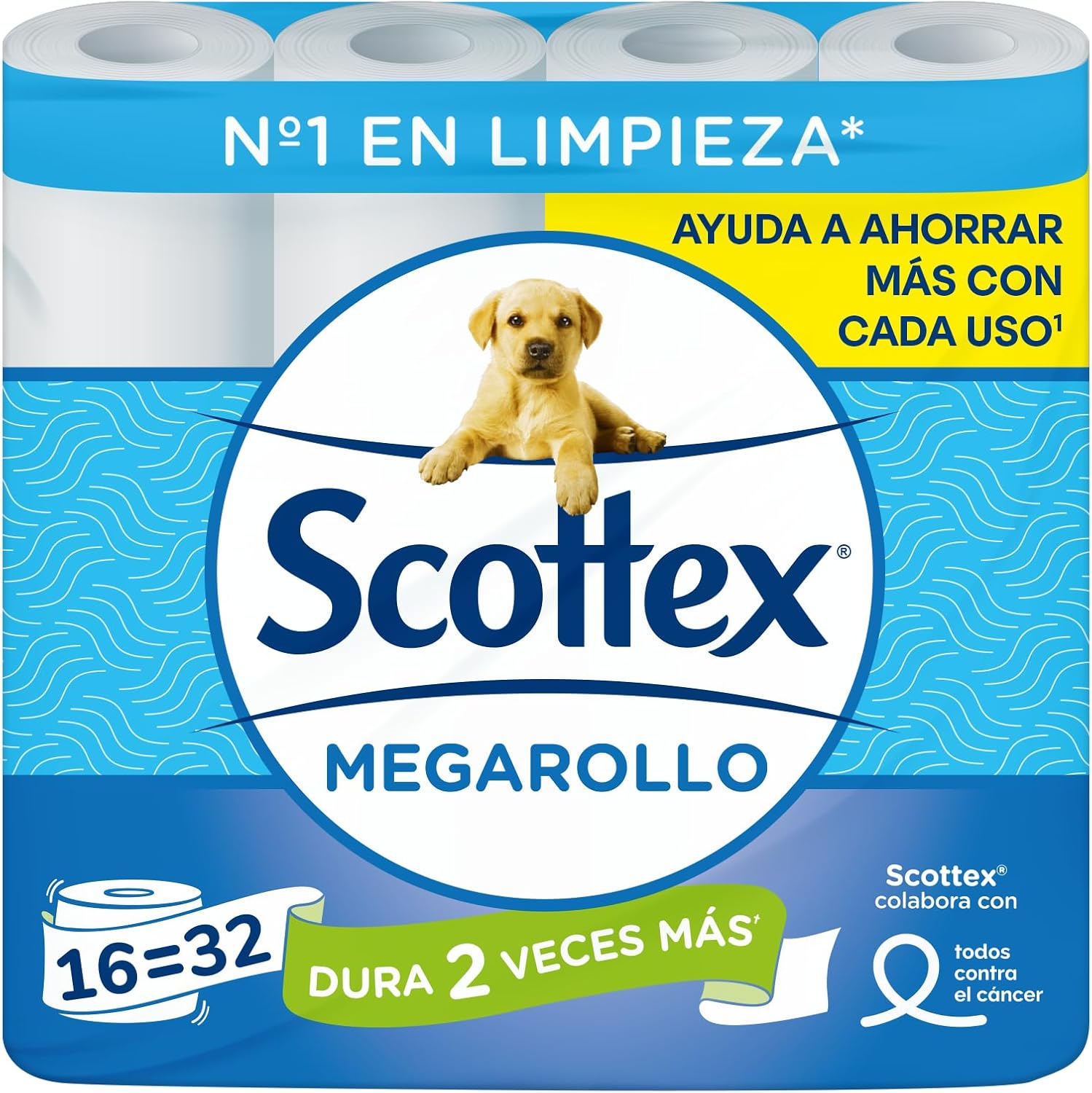 32 rollos de papel higiénico Scottex Megarollo por 10,01€