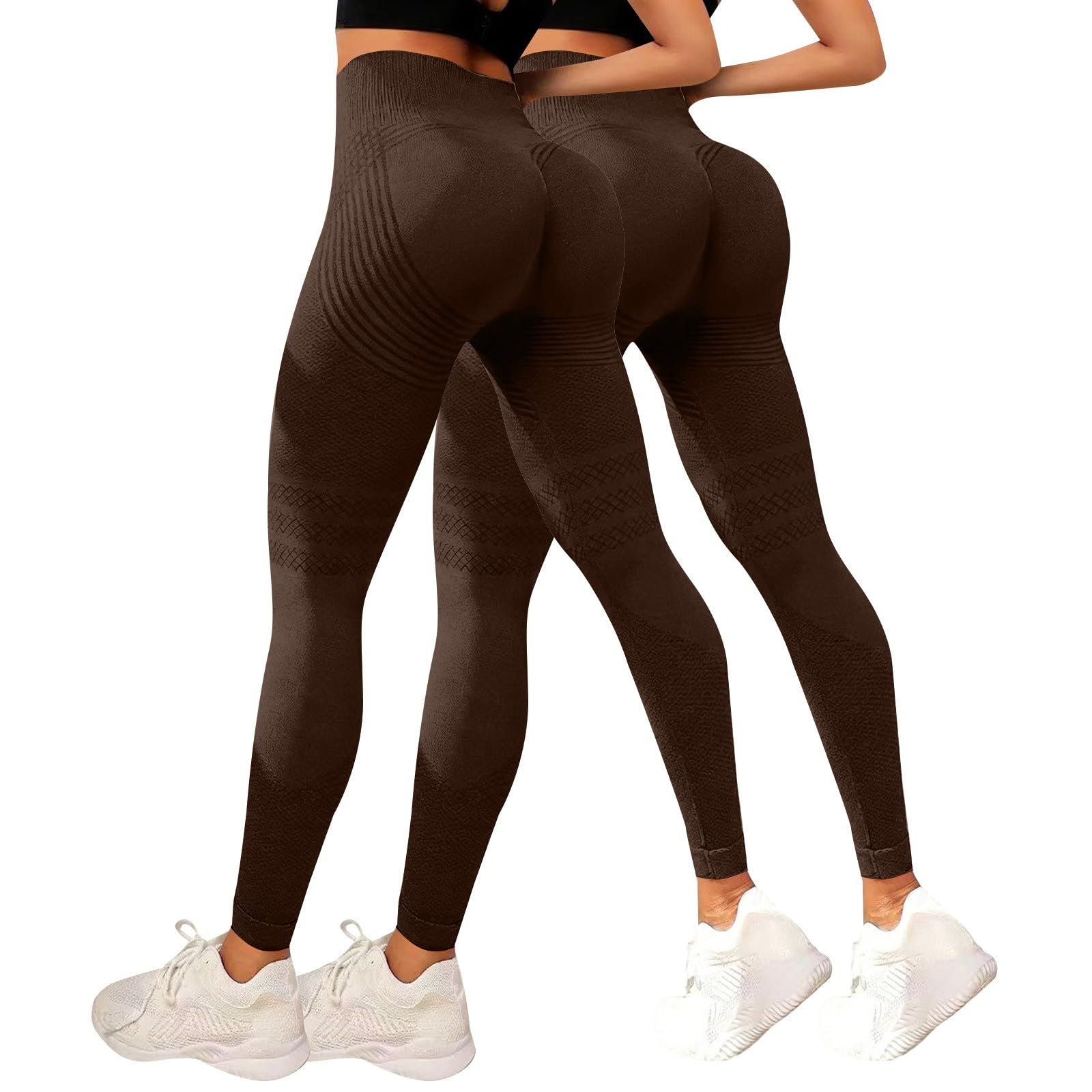 2 Pezzi Leggins 3D Anticellulite Donna Solenao Leggings Anti Cellulite Compressione Graduata Push Up Lipedema Pantacollant Sportivo Senza Cuciture Vita Alta per Fitness Yoga Corsa Modellante Estivi