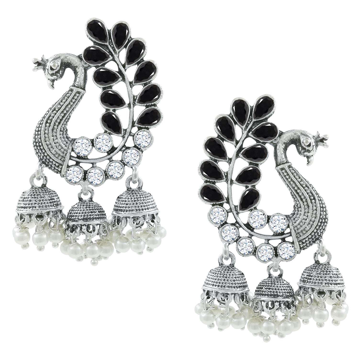 See full amazon price history chart for Saizen Silver Gold Diamond; Pearl Alloy Traditional Peacock Kundan Jhumka Earrings for Women Saizen Silver Gold Diamond; Pearl Alloy Traditional Peacock Kundan Jhumka Earrings for Women (B07VMYBH57) Amazon Price History, Amazon Price Tracker