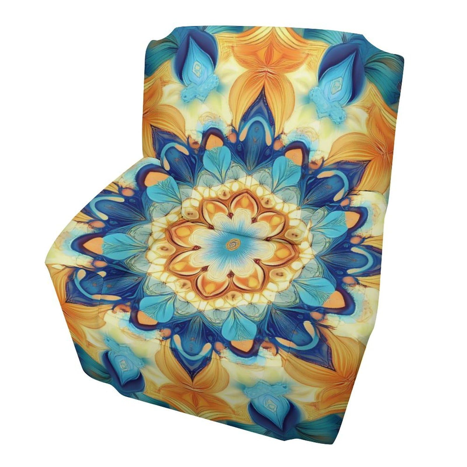 Housse de canapé extensible mandala fleurie et antidérapante
