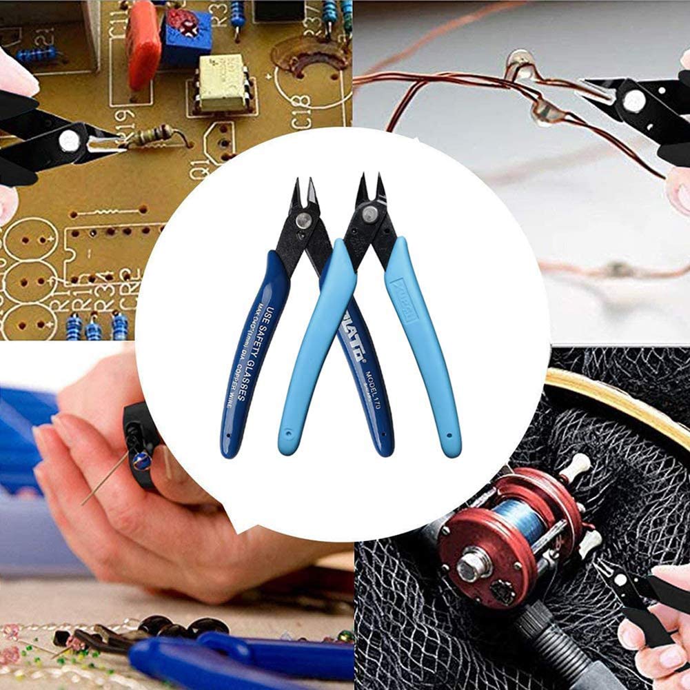 CYH 4 Pezzi Pinze per Taglierine di Precisione, Tronchesino dal Taglio Diagonali Tronchesi a Filo Diagonale, per l'industria Elettronica, Lavorazione di Gioielli, Modellismo Pinze per Bigiotteria