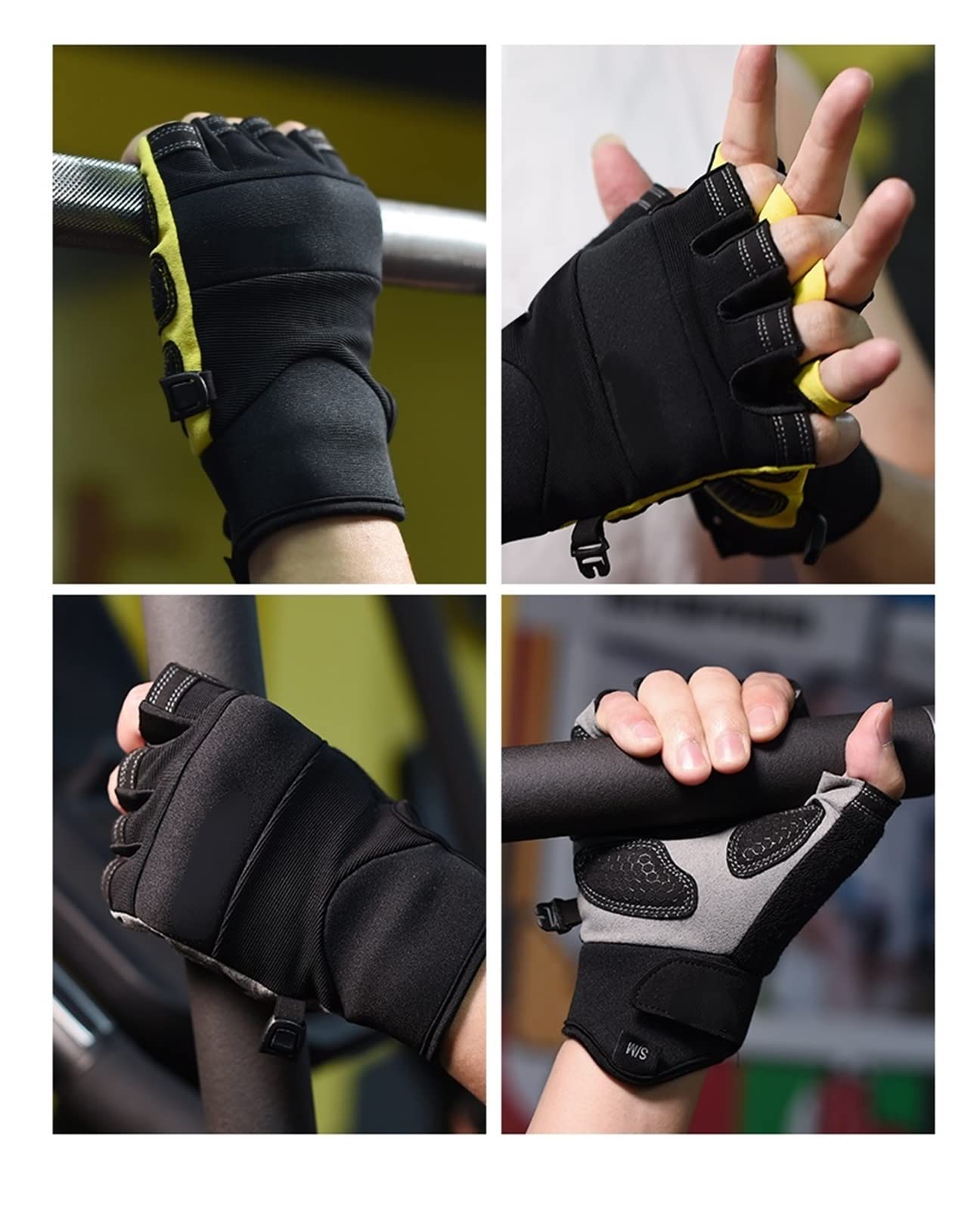 Rękawiczki gimnastyczne do crossfitu, oddychające rękawice treningowe, rękawice do podnoszenia ciężarów, letnie lekkie rękawiczki sportowe z półpalcem Chwytanie Oddychający krój Do biegania Fitness Po