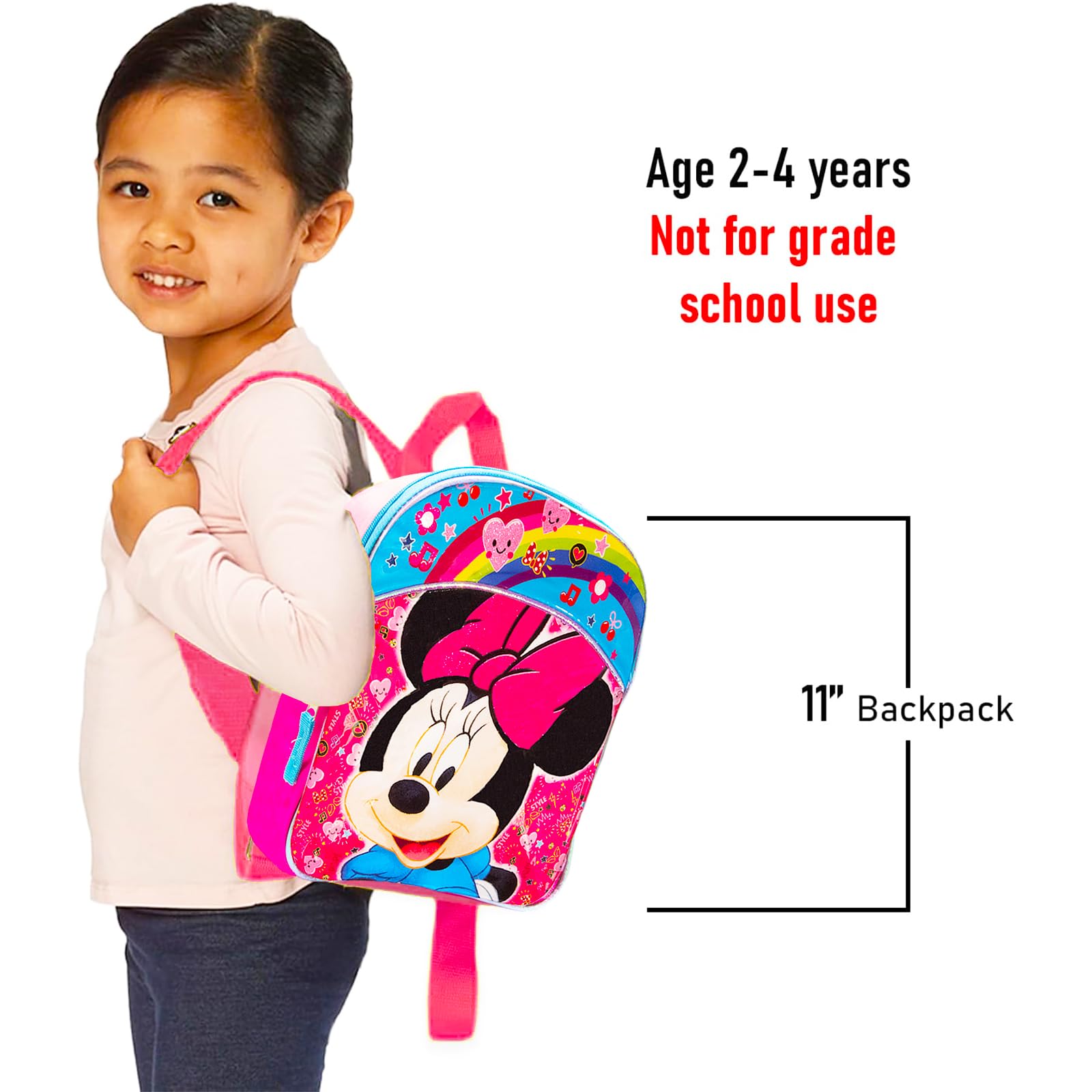 Disney Minnie Mouse Mini Kleinkind Vorschulrucksack (27,9 cm) (Minnie Mouse Schulbedarf)