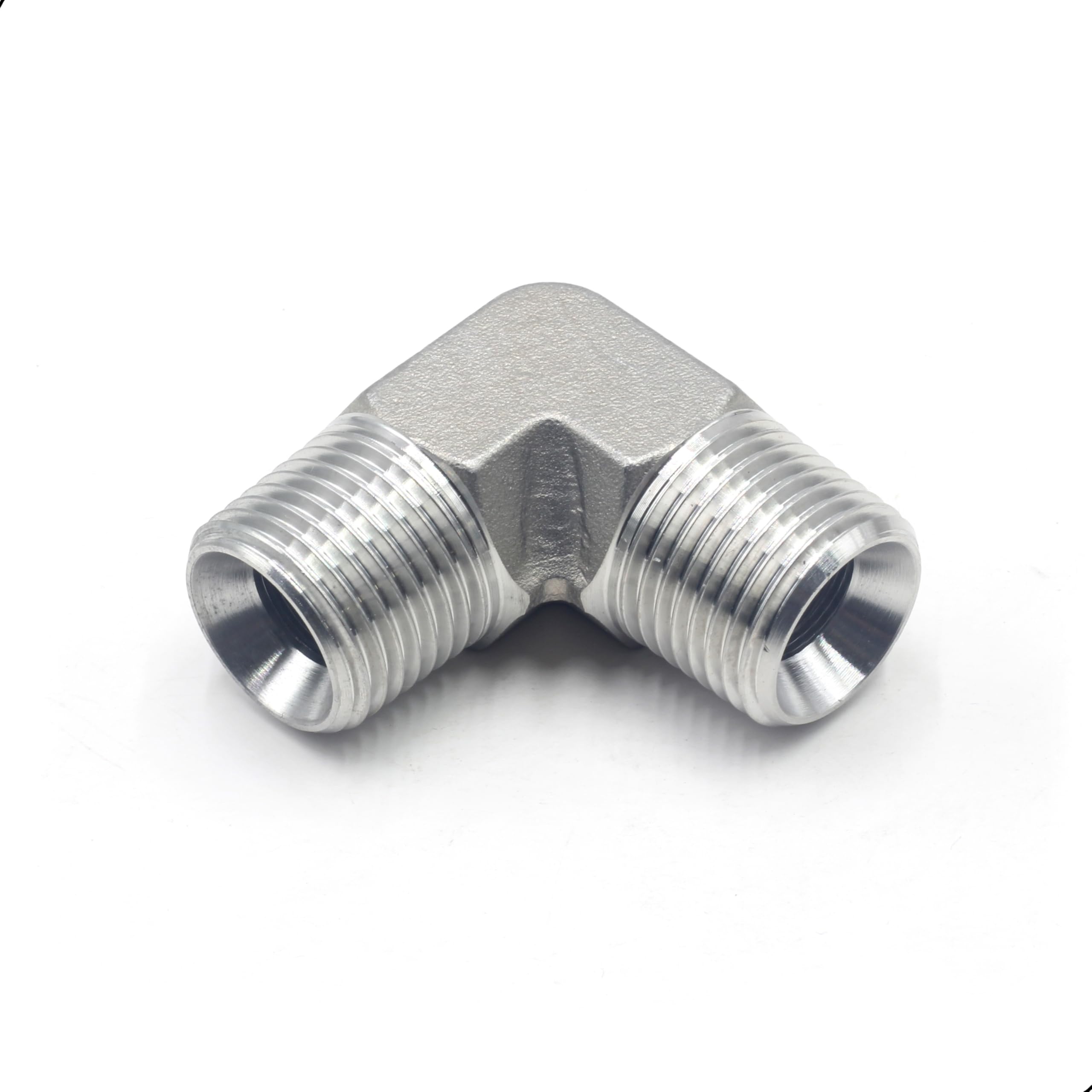 HFS(R) 1/2" NPT Male x 1/2" NPT Male Elbow 90 Degree, Heavy Duty Barstock Street Elbow, Stainless Steel 304