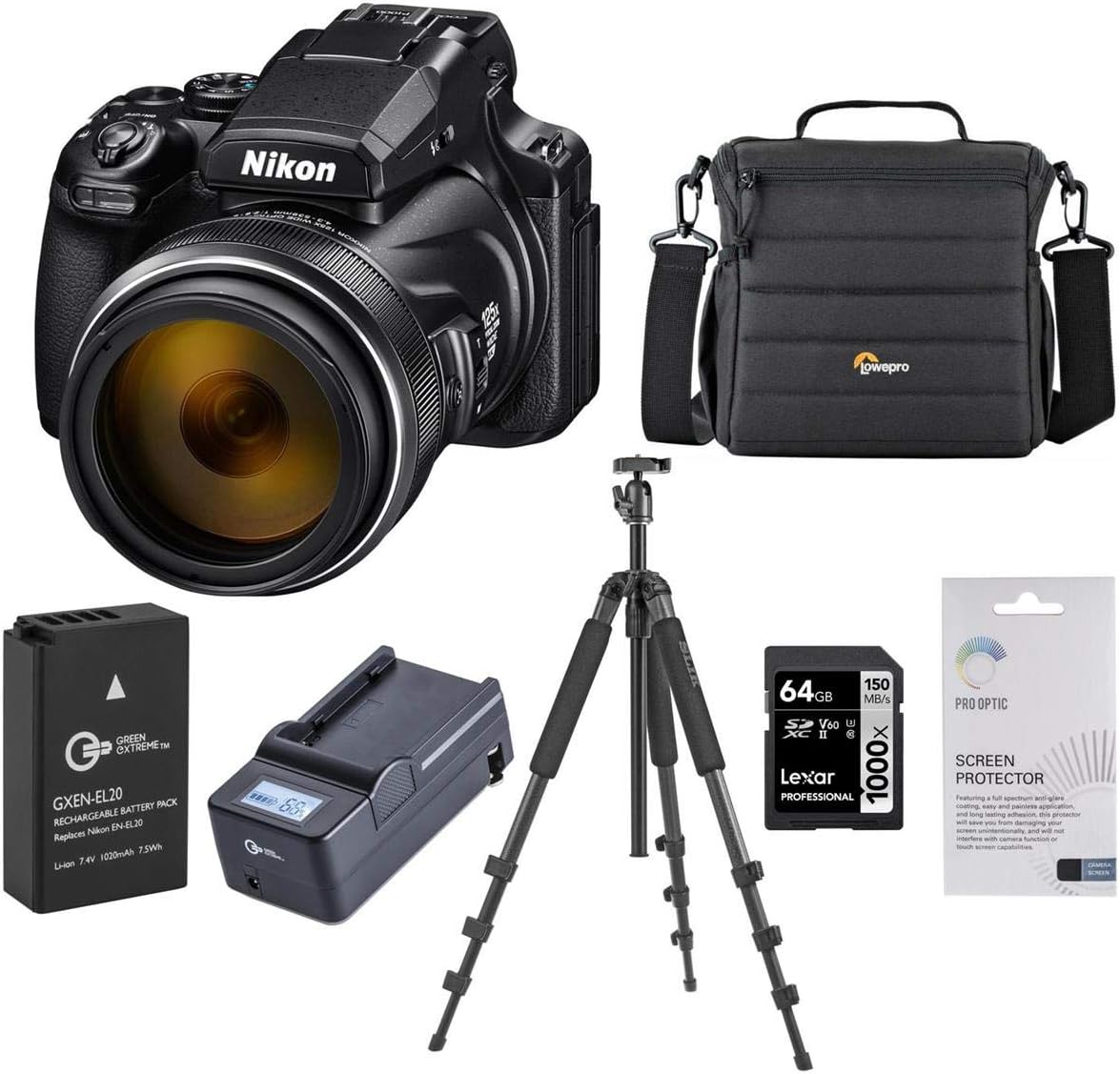 Nikon COOLPIX P1000 Digital Point & Shoot Camera Bundle