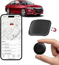 GPS Tracker for Vehicles - Hidden Car Tracking Device with No Monthly Fee, Magnetic Vehicle Tracker for Cars, Fleet & Motorcycle, Real Time Location Finder Work with Apple find My (iOS Tracker)