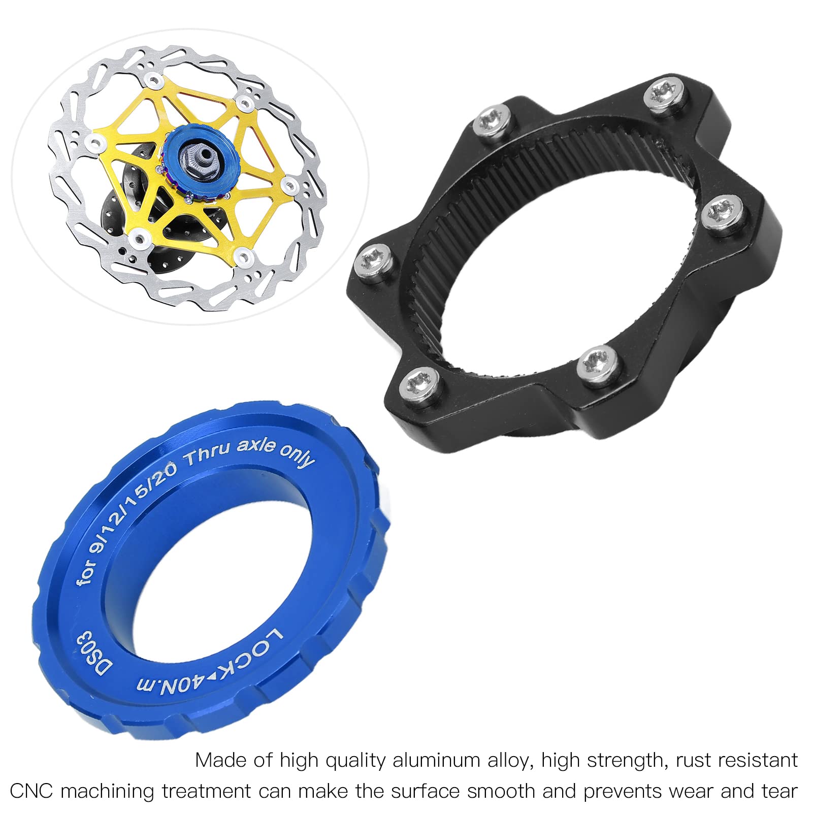 Adaptateur Rotor Centerlock Vers 6 Boulons Pour VTT - Alliage Aluminium Rouge - Compatible 44 Mm - 7