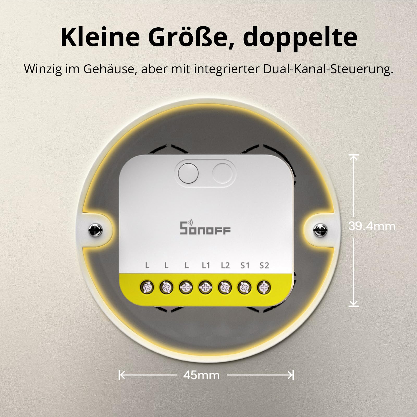SONOFF Mini-ZB2GS-L Duo Nötrsüz ZigBee 2 Kanallı Akıllı Röle | Mini-ZB2GS-L