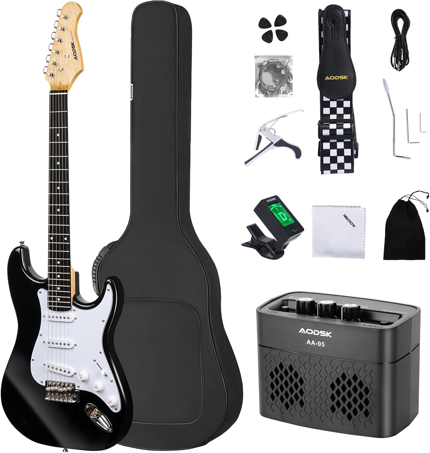 ADOSK Sheet Music Stand, Folding Sheet Music Stand +AODSK Electric Guitar with Amp Beginner Kit 39 Inch image 4