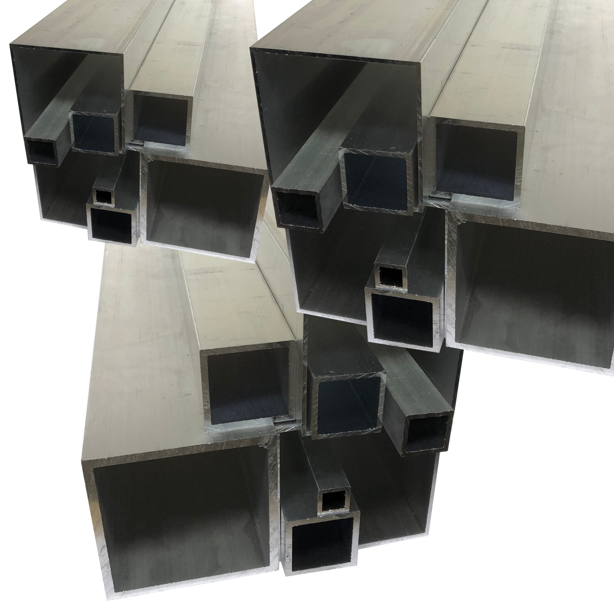 Alu Quadratrohr 100 x 100 x 4 mm Aluminium AlMgSi0,5 Rechteckrohr Profil Aluprofil Rohr (200 cm)
