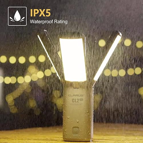 Miniatura 6 de KLARUS CL2 Rechargeable Camping Lantern, 750LM 7 Light Modes Waterproof Foldable Tent Light with Power Supply for Emergency, Camping, Beach, Travel,