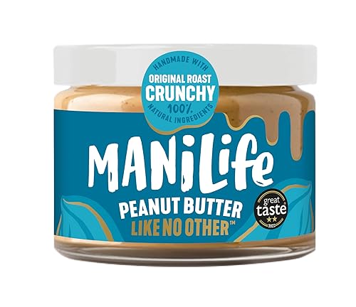 MANILIFE Mantequilla de maní crujiente original, 295 GR