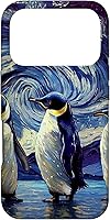 Vista 30 de Starry Night Famous Painting Style Penguins Case para iPhone 17