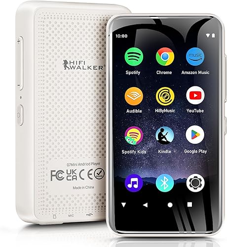 G7mini - Reproductor de MP3 Android con WiFi y Bluetooth, pantalla táctil de 3.4 pulgadas con altavoz, 1300 mAh, compatible con SpotifyYouTubemúsica