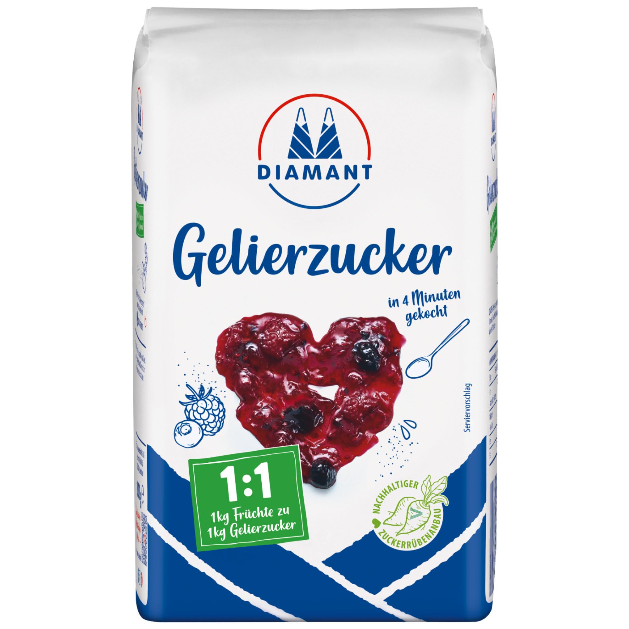 Diamant Gelierzucker 1:1 der Klassiker VPE (10x1kg Packung) + usy Block
