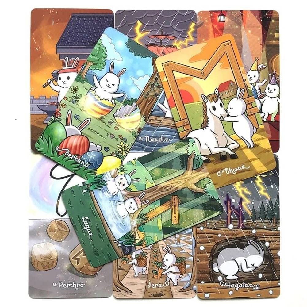 Amazon.co.jp: ぽっちゃりお団子 うさぎ ルーン紙箱 占いゲーム