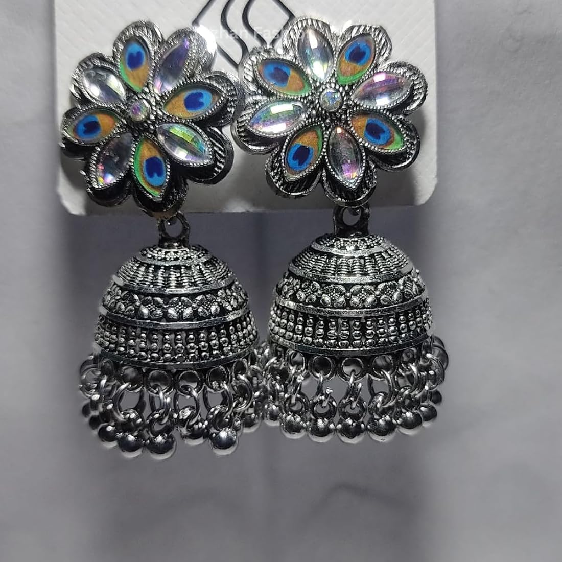 Traditional Pearls Beaded Dangle Earring For Women|SI,Simran,7,Tar ring_Silver-picture-13