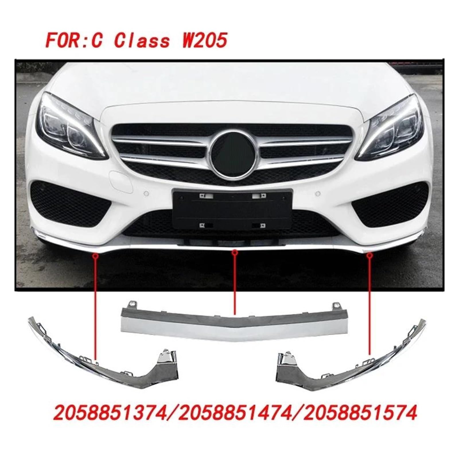 Amazon.co.jp: ディフューザースポイラー 用 クラス C W205 2014 2015