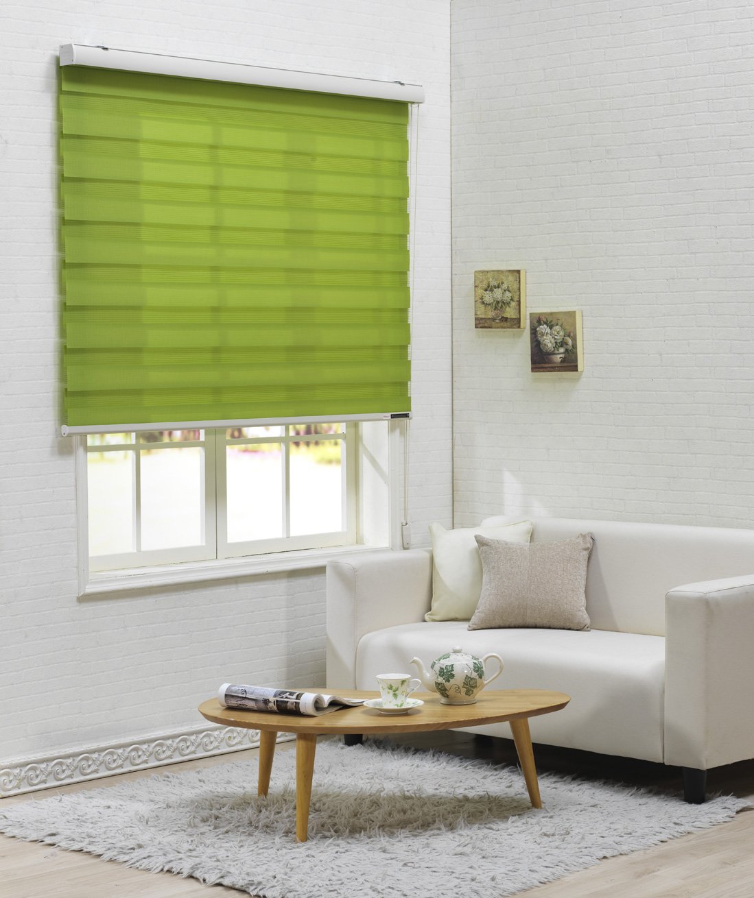 ブラインドカーテン ゼブラローラー 2層シェード winsharp ホワイト