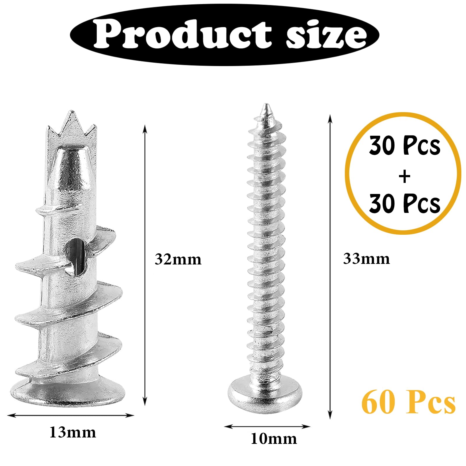 Tasselli Fischer SX 8x40 Mm Con Vite - Confezione Da 50, Per Muro Pieno E Forato - Foto 4