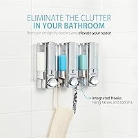 Vista 5 de Better Living Products 76345-1 Aviva, set de tres despachadores cromados.