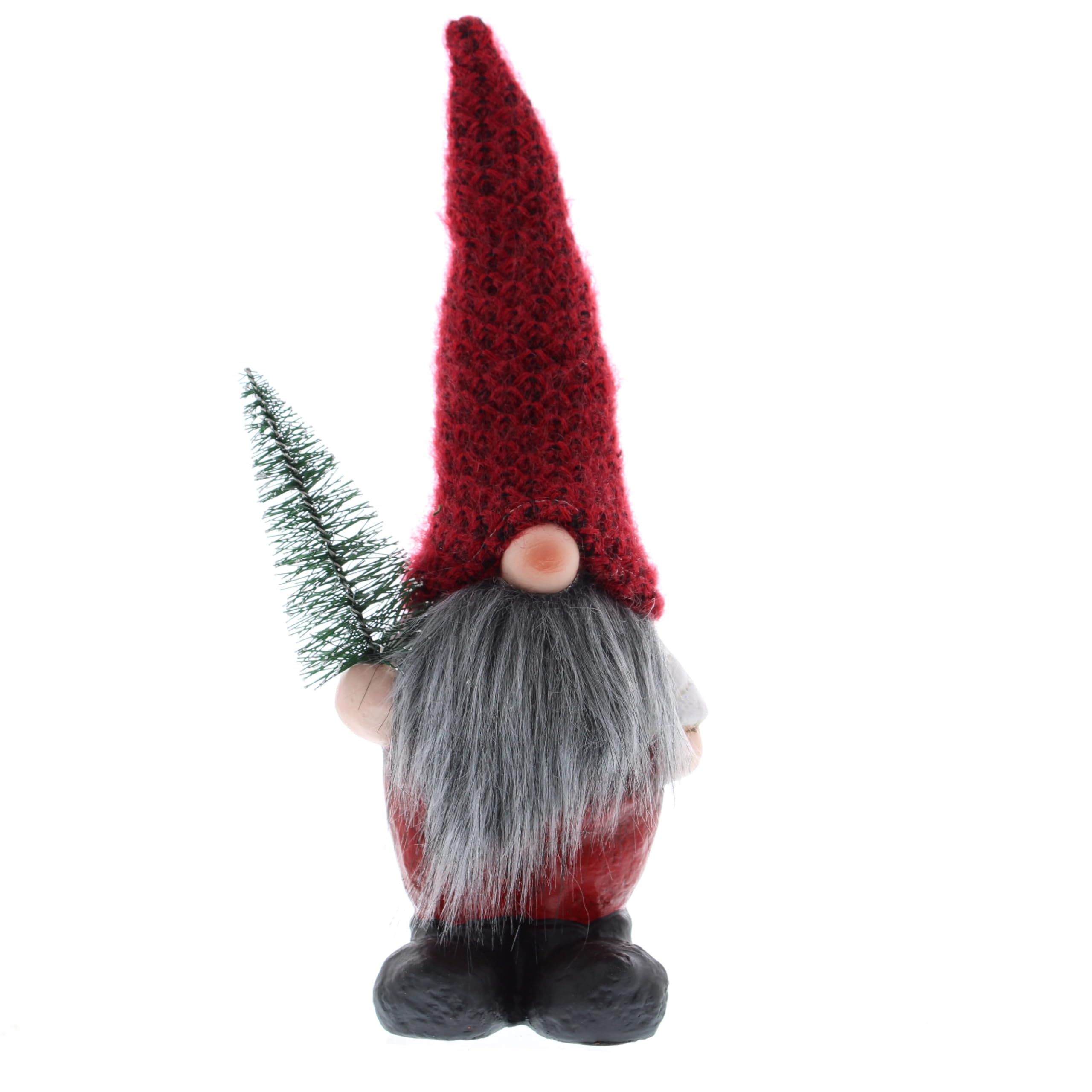 Festive Christmas Freestanding Santa Gonk Nordic Gnome with Red Hat & Christmas Tree 21cm Tall