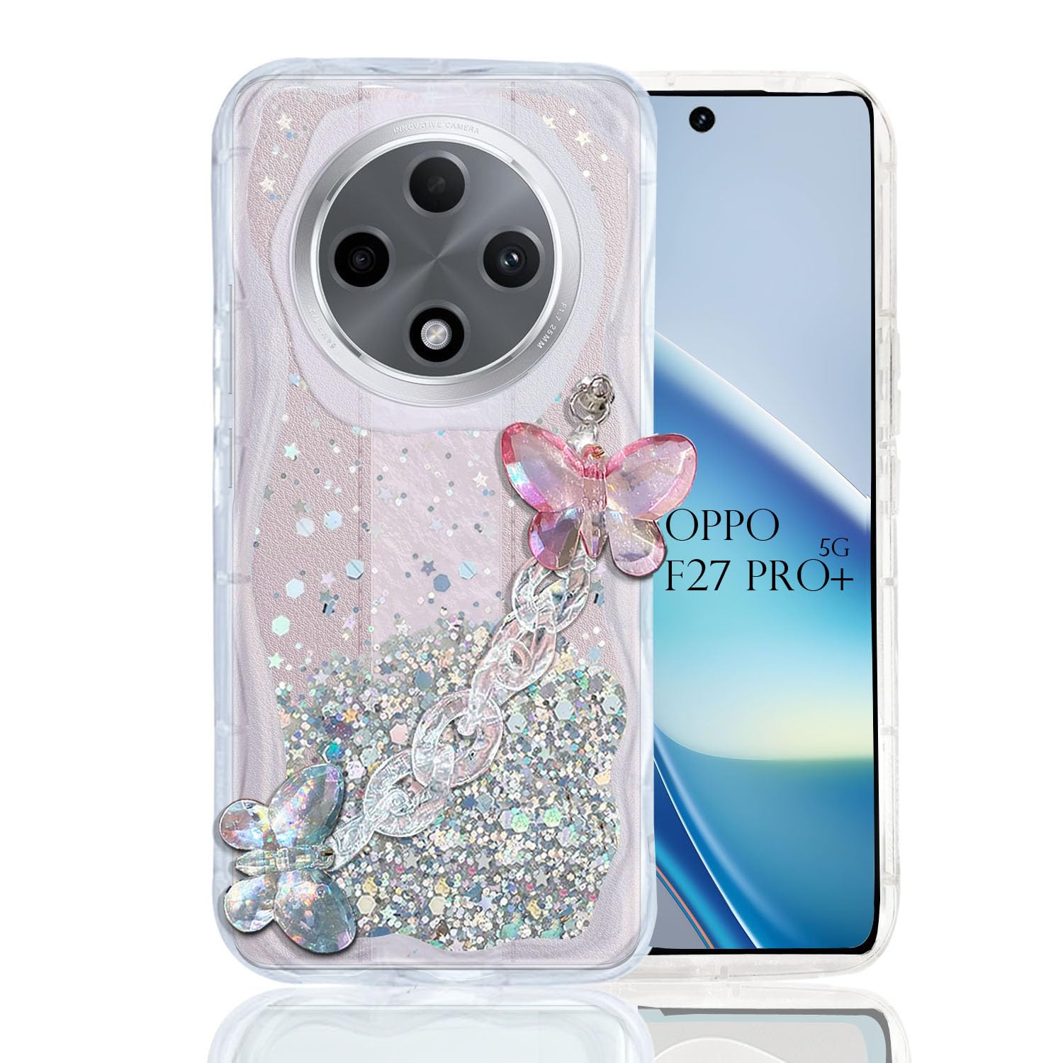 See full amazon price history chart for KC Back Cover for Oppo F27 Pro Plus 5G - Curly Wave Dry Fixed Non Moving Glitter Crystal Butterfly Wrist Bracelet Shockproof Soft Silicone Camera Protection Case (Transparent) KC Back Cover for Oppo F27 Pro Plus 5G - Curly Wave Dry Fixed Non Moving Glitter Crystal Butterfly Wrist Bracelet Shockproof Soft Silicone Camera Protection Case (Transparent) (B0D9JQ54D9) Amazon Price History, Amazon Price Tracker