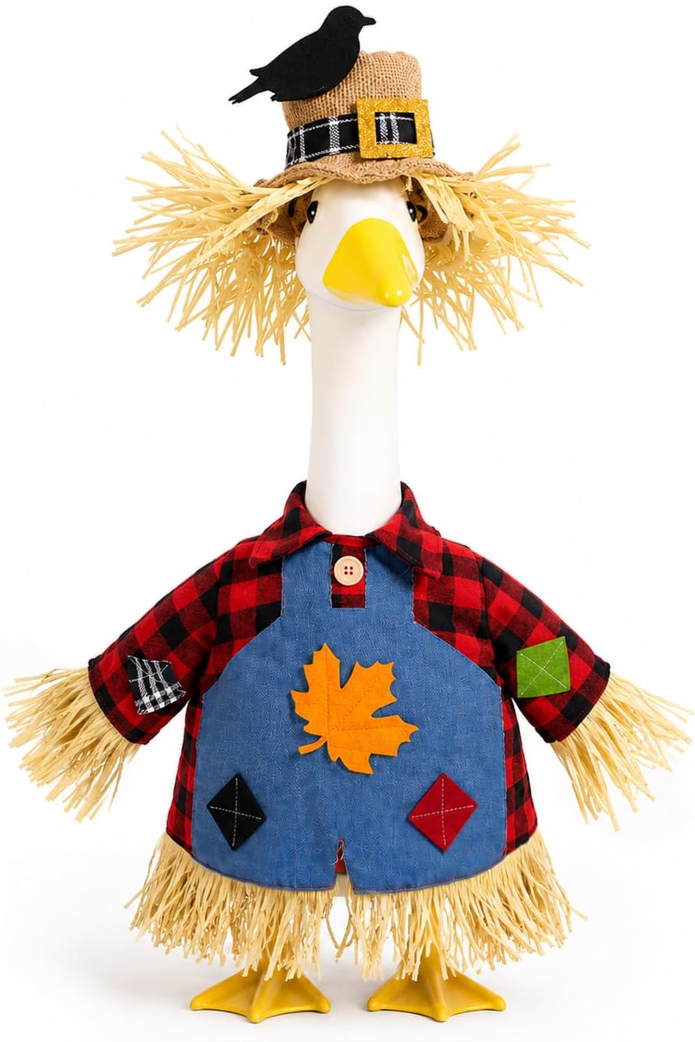 Porch Goose Scarecrow Outfit for 23" Fall Statue Patio Yard Decor