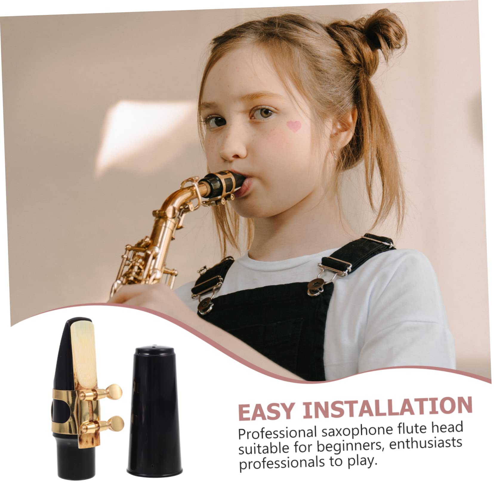 ibasenice 4sätze Alto Saxophon Zubehör Mit Mundstück Kappen Und Polstern Hochwertige Kunststoffteile Für Verbesserten Und Optimale Spielbarkeit Für Altsaxophonisten Und Musikliebhaber