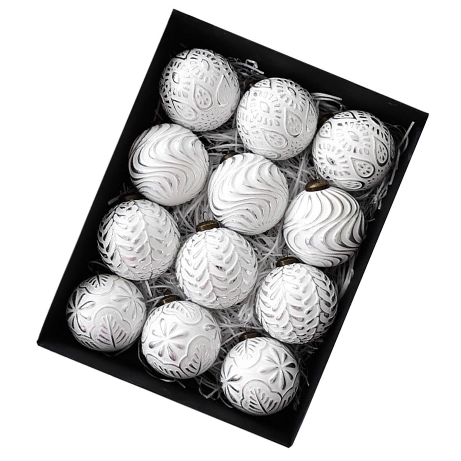 12Pcs Christmas Baubles Ball Christmas Tree Hanging Ornament for Tree Wreath Mantels Winter Holiday Party Centerpieces Holiday Decoration Ornament