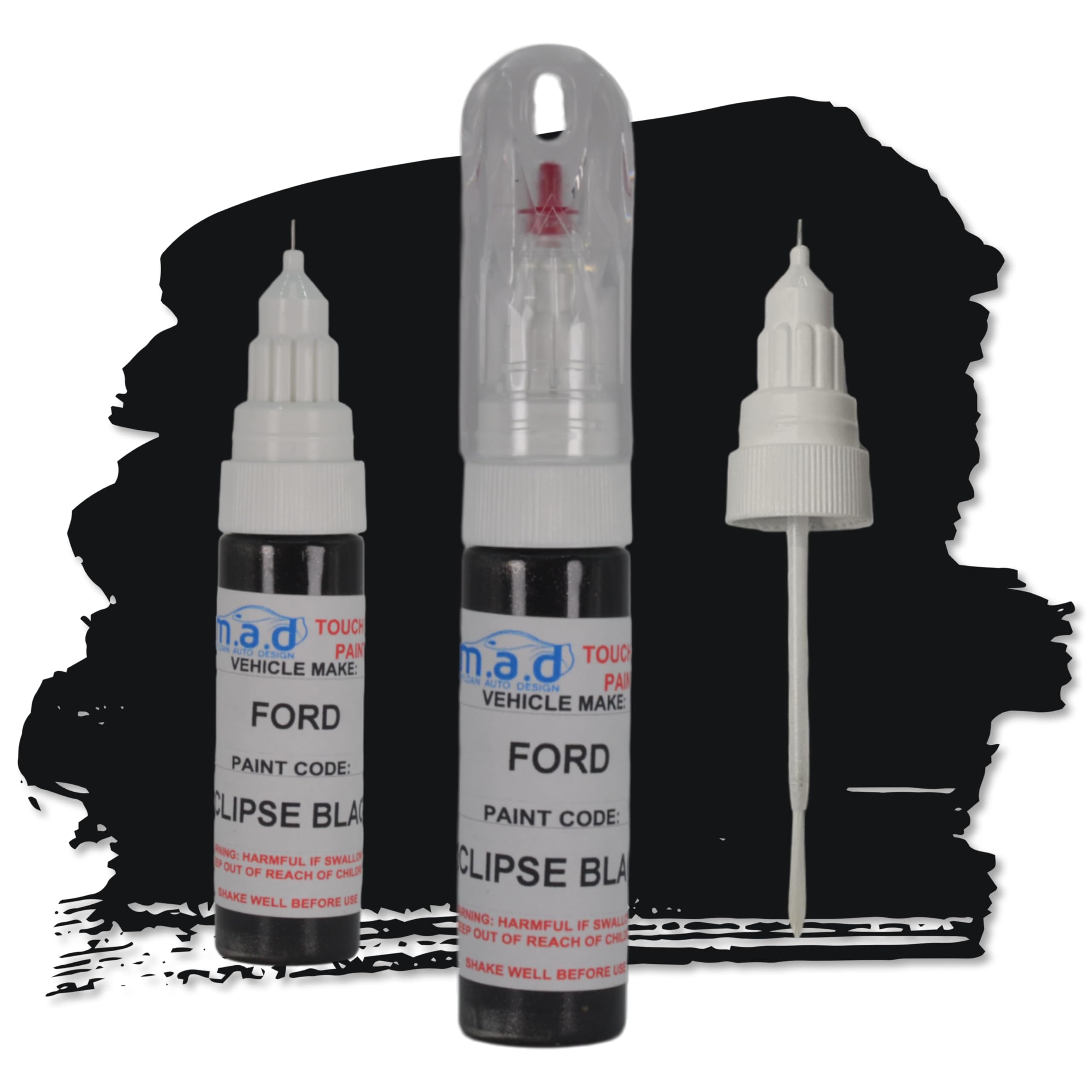 M.a.d Myldan Auto Design Paint, Primer & Lacquer M.a.d For Ford Eclipse Black Touch Up Kit Compatible With Fiesta Focus Puma Kuga Galaxy (, 20 Milliliters)