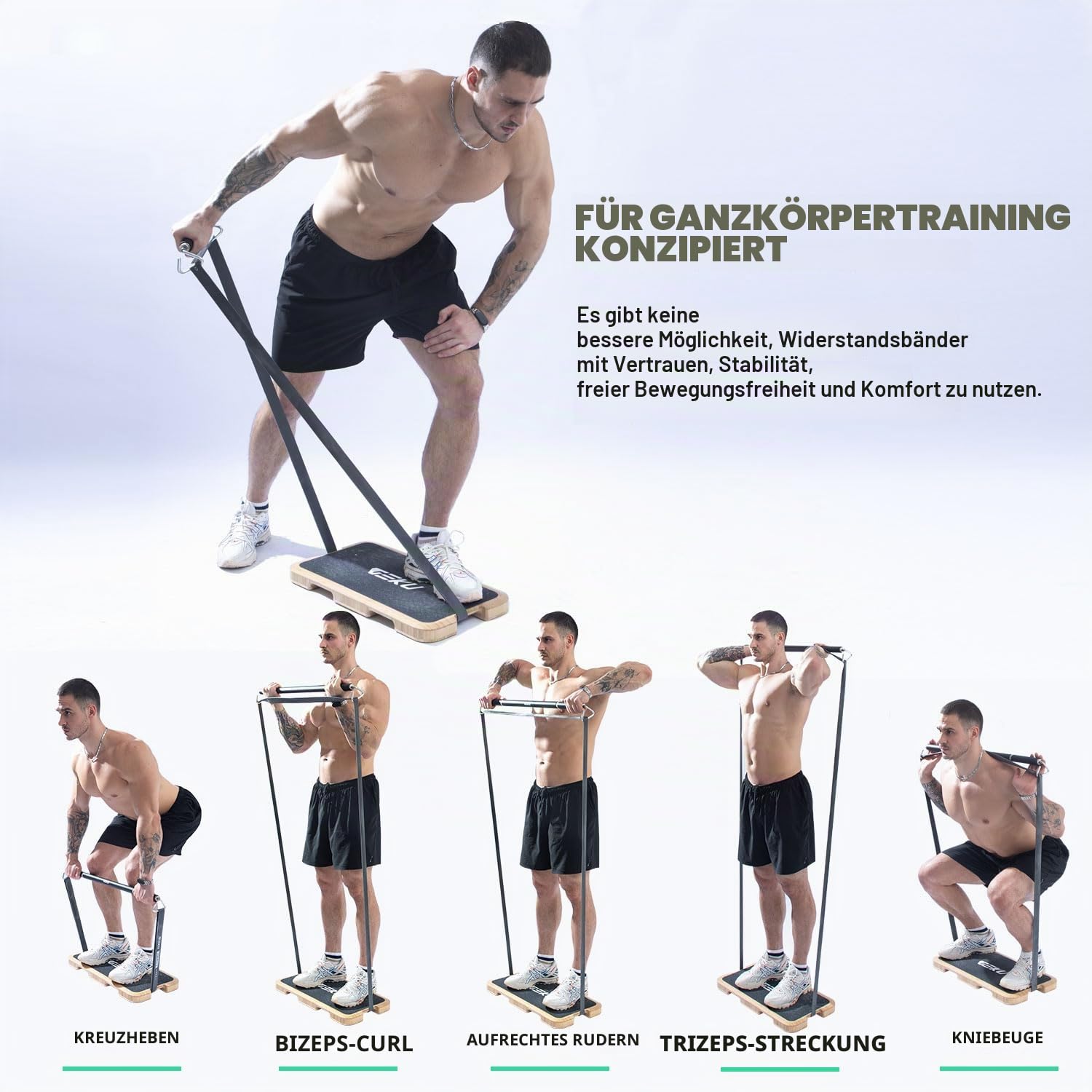 Resistance Band Bar, Length-Adjustable Detachable Heavy Duty Workout Bar for Resistance Band Training, Core Muscle Training, Home & Ourdoor Workout, Max Load 800 Lbs