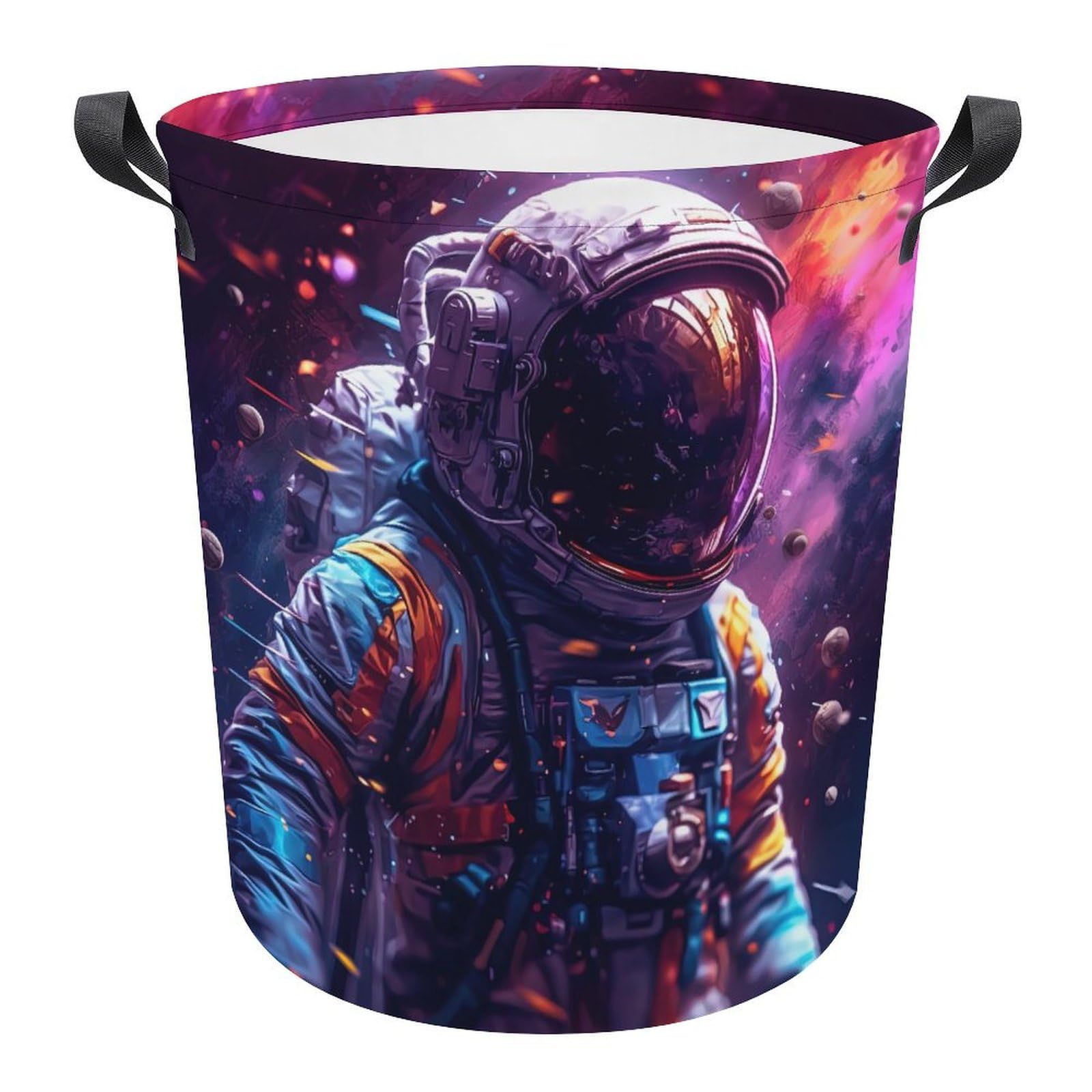 Cesta para la colada de planetas de 34x42 cm con interior impermeable para ropa sucia