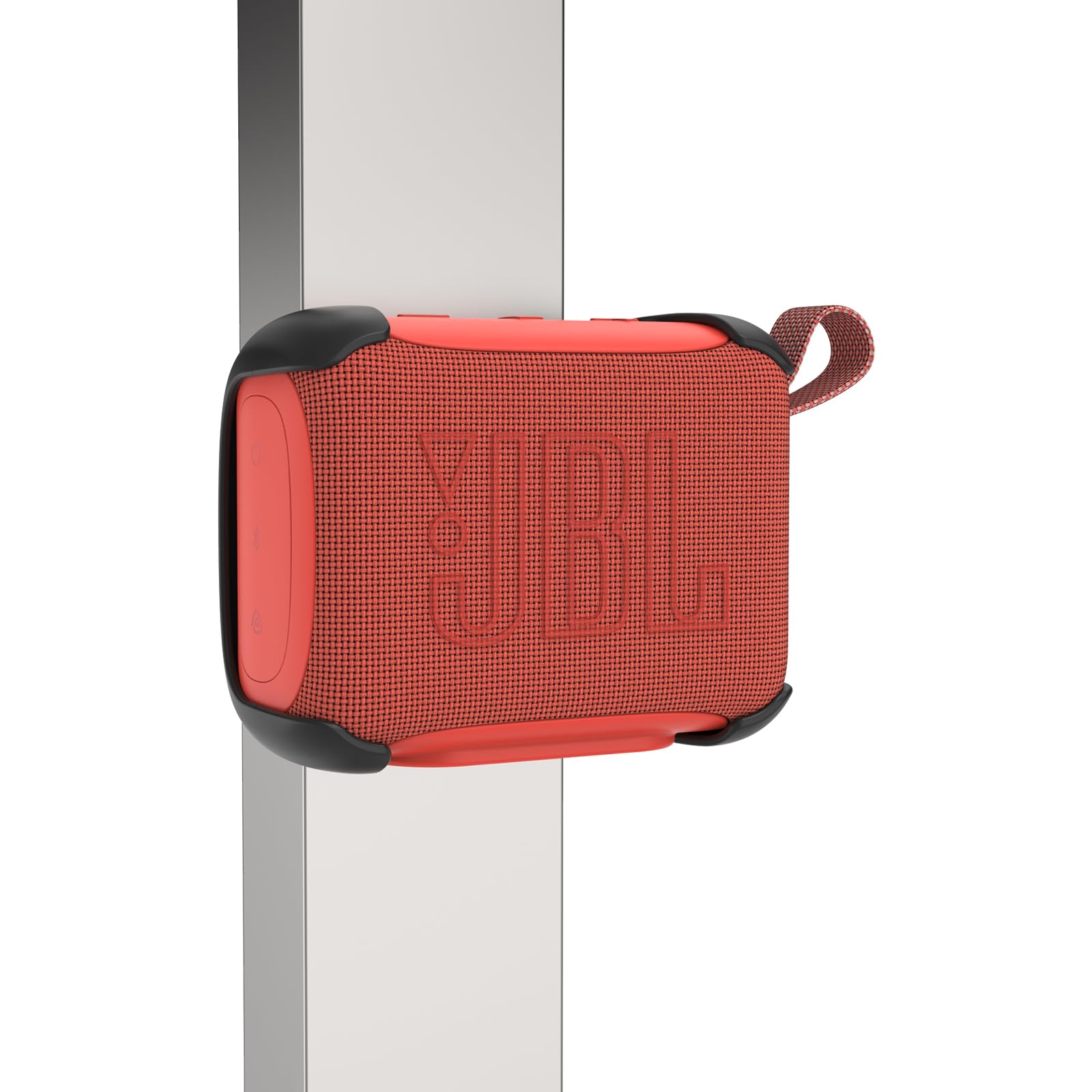 3-in-1 Magnetische Halterung mit abnehmbarem Anti-Rutsch-Gurt für JBL GO 5 Tragbare Bluetooth-Lautsprecher, Golfwagen/Lenker/Stangen/Fahrrad/Motor/Wohnmobile/Geländefahrzeuge & Wandhalterungen
