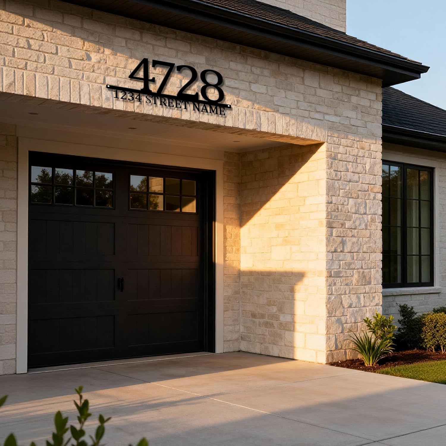 House Numbers Metal Address Signs - Modern House Numbers for Outside - Personalized Home Address Number Sign Plaque- Address Numbers for House