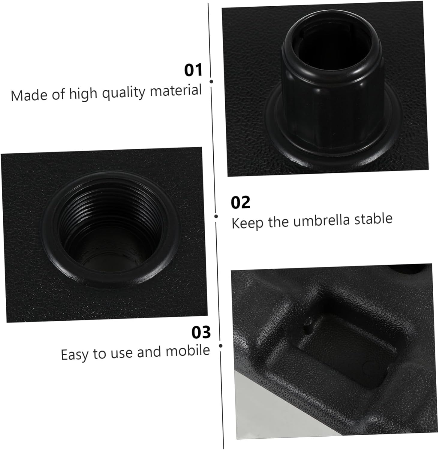 BESPORTBLE 1pc Outdoor Sun Umbrella Base Plastic Water Sand Injection Stand for Umbrella Poles Stable Support for Beach and Patio Use