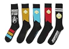 Hyp Star Trek The Next Generation Uniforms Crew Socks 5 Pair Pack
